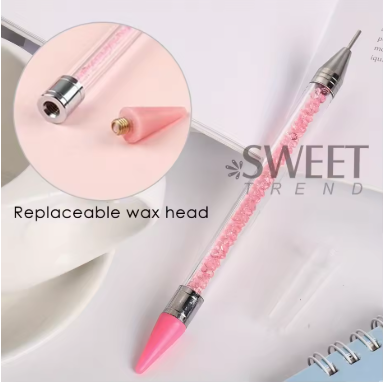 Dual-Ended Rhinestone Picker Pen With Tweezer Set Point Drill Wax Pencil Sticking Picking Dotting Jewelry Tools Decoration Kit