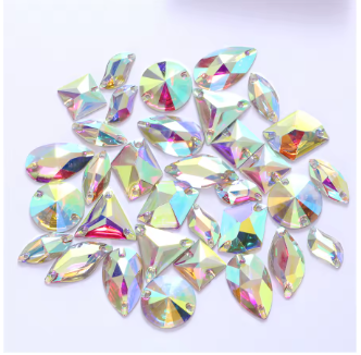 Mix shapes Best Quality Resin Sewing Rhinestone AB Flatback Sew On Stones Strass for Clothing Accessories Shoes