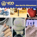 VDD 002 Jet Non-hotfix Crystal Rhinestones Nail Art Accessories Stones Wedding Dress Decoration Nail Stickers Nail Parts