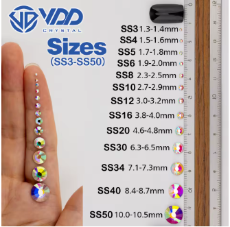 VDD 002 Jet Non-hotfix Crystal Rhinestones Nail Art Accessories Stones Wedding Dress Decoration Nail Stickers Nail Parts